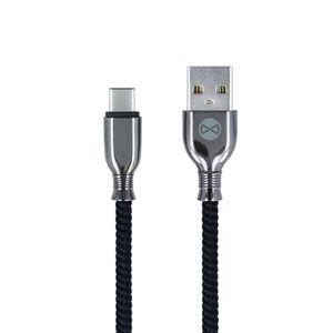 Forever Tornado USB-C lataus- ja synkronointikaapeli 1m 3A, musta