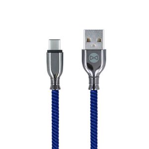 Forever Tornado USB-C lataus- ja synkronointikaapeli 1m 3A, tummansininen