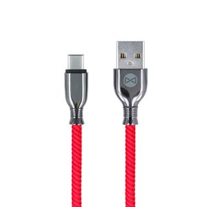 Forever Tornado USB-C lataus- ja synkronointikaapeli 1m 3A, punainen