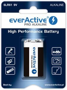 everActive Pro Alkaliparisto 6LR61, 9V