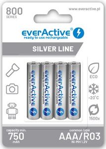 everActive ladattava AAA / R03 NiMH akku - 800 mAh - 4 kpl - Heti käyttövalmis