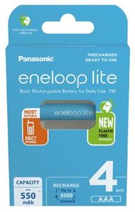 Panasonic Eneloop Lite R03/AAA Akkuparisto 550mAh - 4 kpl