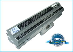 Sony VAIO VGP-BPL21 ja VGP-BPS21 akku 6600 mAh - Hopea