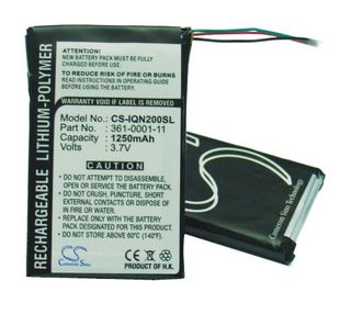 Garmin Nuvi 200, Nuvi 205, Nuvi 250,  Nuvi 255,  Nuvi 260, Nuvi 270, akku 1250 mAh