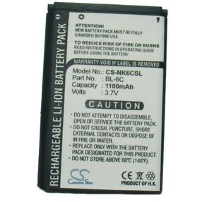 Nokia BL-6C yhteensopiva akku 1100 mAh