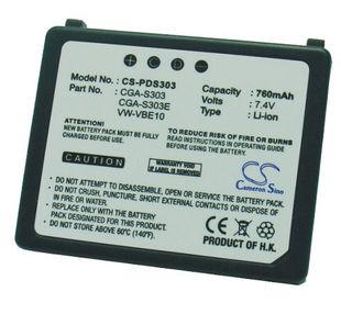 Panasonic CGA-S303, CGA-S303E, CGA-S303E/1B, VW-VBE10, VW-VBE10E yhteensopiva akku 760 mAh