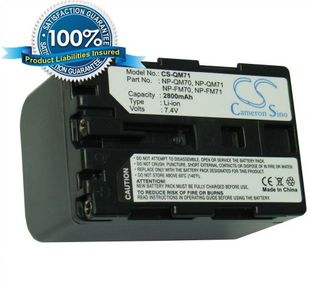 Sony NP-QM71, NP-QM70, NP-FM70, NP-FM71 yhteensopiva akku 2800 mAh