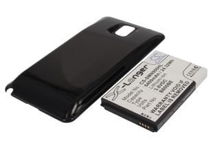 Samsung Galaxy Note 3, Galaxy Note III, SM-N9000 tehoakku erillisellä laajennetulla mustalla takakannella 6400 mAh