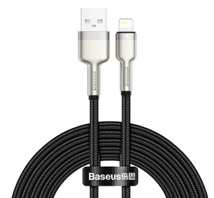 Baseus Cafule Metal USB Lightning kaapeli 2m 2.4A - musta