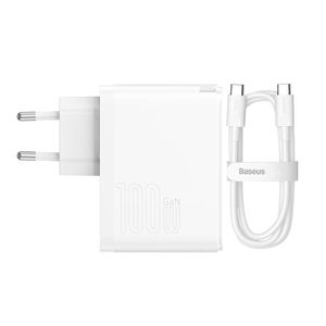 Baseus GaN5 Pro USB-C + USB laturi 100W + 1m kaapeli