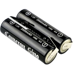 Cameron Sino AA NiMh akku juotoskorvakkeilla 2kpl 1.2V 2000mAh