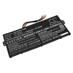 Acer kannettavan tietokoneen Chromebook Spin 11 CP311-1HN-C3E3 / Chromebook Spin CP311-3H-K1MC yhteensopiva akku 3450mAh