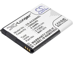 Acer puhelimen Liquid Z200 / Z200 yhteensopiva akku 1200mAh