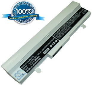 Asus Eee PC 1005HA  1005PE  1005PE 1001HA  1101HA  R101 R105 R1001 R1005 akku 6600 mAh valkoinen