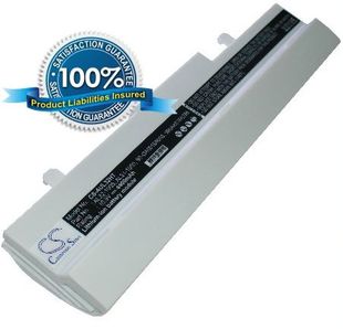 Asus Eee PC 1005HA  1005PE  1005PE 1001HA  1101HA  R101 R105 R1001 R1005 akku 4400 mAh valkoinen