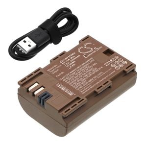 Canon kameroiden EOS 7D / EOS 6D USB-C ladattava akku 2400mAh