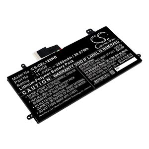 DELL kannettavan tietokoneen Latitude 12 5285 / Latitude 5285 yhteensopiva akku 2550mAh