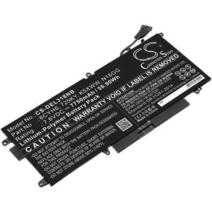 DELL kannettavan tietokoneen Latitude 12 5289 / Latitude 5289 yhteensopiva akku 7750mAh