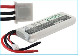 Li-Po akku, 2100mAh, 7,4V, 30C ilman liittimiä