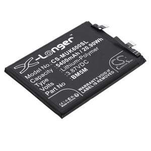 Redmi puhelimen K60 yhteensopiva akku 5400mAh