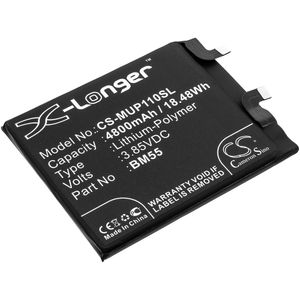 Xiaomi älypuhelinten M2102K1AC / Mi 11 Pro 5G yhteensopiva akku 4800mAh