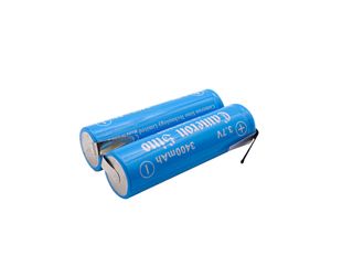 Cameron Sino / Panasonic NCR18650B 18650 Li-ion Akku juotoskorvakkeilla 2kpl 3400mAh