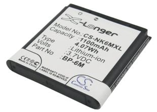 Nokia BP-6M yhteensopiva akku 1100 mAh