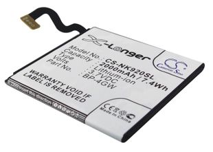 Nokia Lumia 920 - BP-4GW yhteensopiva akku 2000 mAh