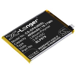 OPPO puhelimen A36 / PESM10 yhteensopiva akku 4850mAh