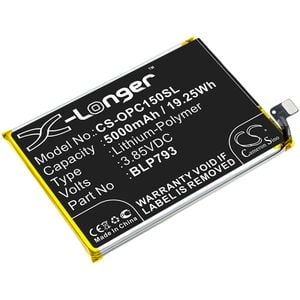 OPPO älypuhelinten Realme C12 / Realme C15 yhteensopiva akku 5000mAh