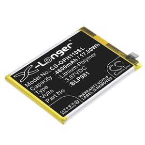 OPPO puhelimen A1 Pro / PHQ110 yhteensopiva akku 4600mAh