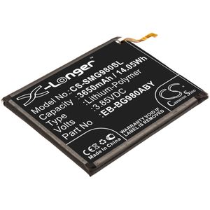 Samsung älypuhelinten Galaxy S11e / Galaxy S20 yhteensopiva akku 3650mAh