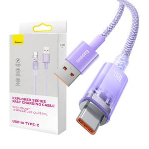 Baseus Flash USB-C pikalatauskaapeli - QC 3.0, - Huawei SCP - Samsung AFC -5A, 1m - Violetti