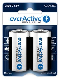 everActive Pro Alkaliparisto D / LR20 1,5V - 2 kpl pakkaus