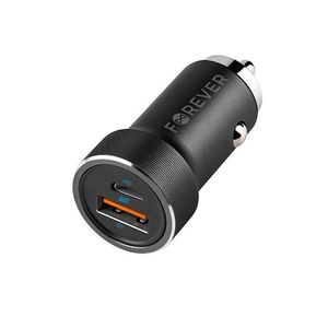 Forever CC-06 PD3.0 + QC3.0 autolaturi 1x USB-C 1 + USB A 20W 