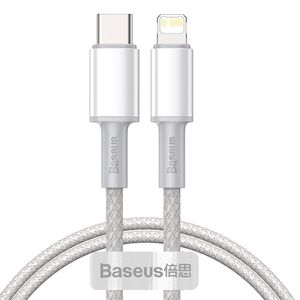 Baseus High Density USB-C - Lightning 20W PD Latauskaapeli 1m - Valkoinen