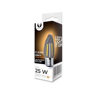 Forever Light LED-Lamppu Retro E27 C35 2W 230V 2700K 250lm COG clear