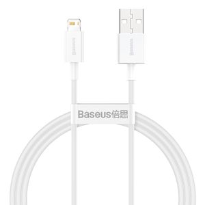 Baseus Lightning - kaapeli 1m 2.4A - valkoinen