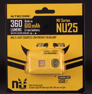Otsavalaisin Nitecore NU25 360 lm, keltainen