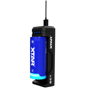 XTAR SC1 Kannettava 3.6 V / 3.7 V Li-ion USB-laturi 2A-latausvirta