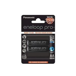 Panasonic Eneloop Pro R6 / AA 2500 mAh ladattava akku BK-3HCDE– 2 kpl