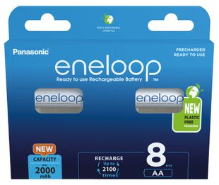 Panasonic Eneloop R6 AA 2000mAh ladattava akkuparisto BK-3MCDE/8BE 8 kpl