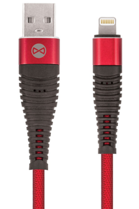 Forever Shark Lightning USB-kaapeli 1m, punainen