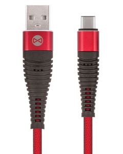 Forever Shark USB Type-C -kaapeli 1 m, punainen