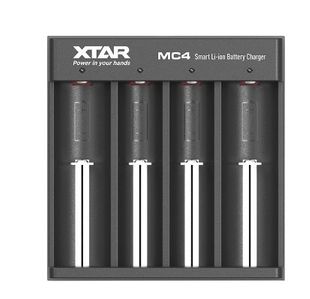 XTAR MC4 Kannettava Li-ion / IMR / ICR akkuparistolaturi USB-liitännällä