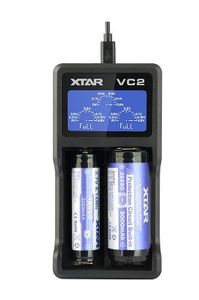 XTAR VC2 Li-ion Akkuparistolaturi USB-liitännällä & digitaalisella näytöllä