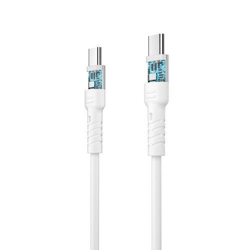 Forever Flexible High Power USB-C - USB-C latauskaapeli 2m (100W), valkoinen