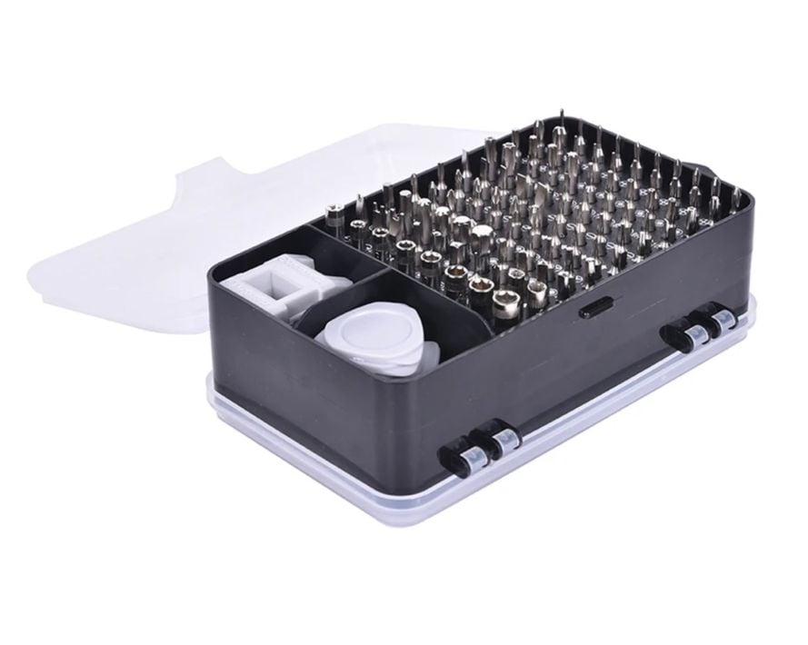 122-osainen työkalusarja – Torx, Phillips, Tri-Wing ja erikoiskärjet