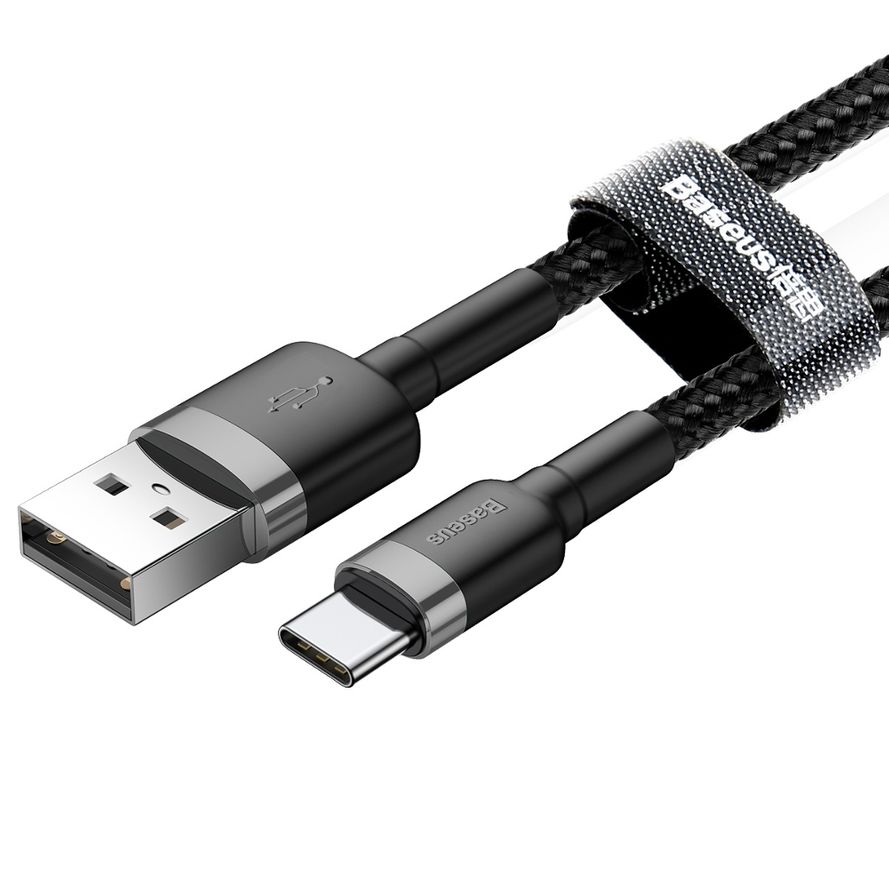 Baseus Cafule Double Fast USB-C kaapeli 2A 2m - musta