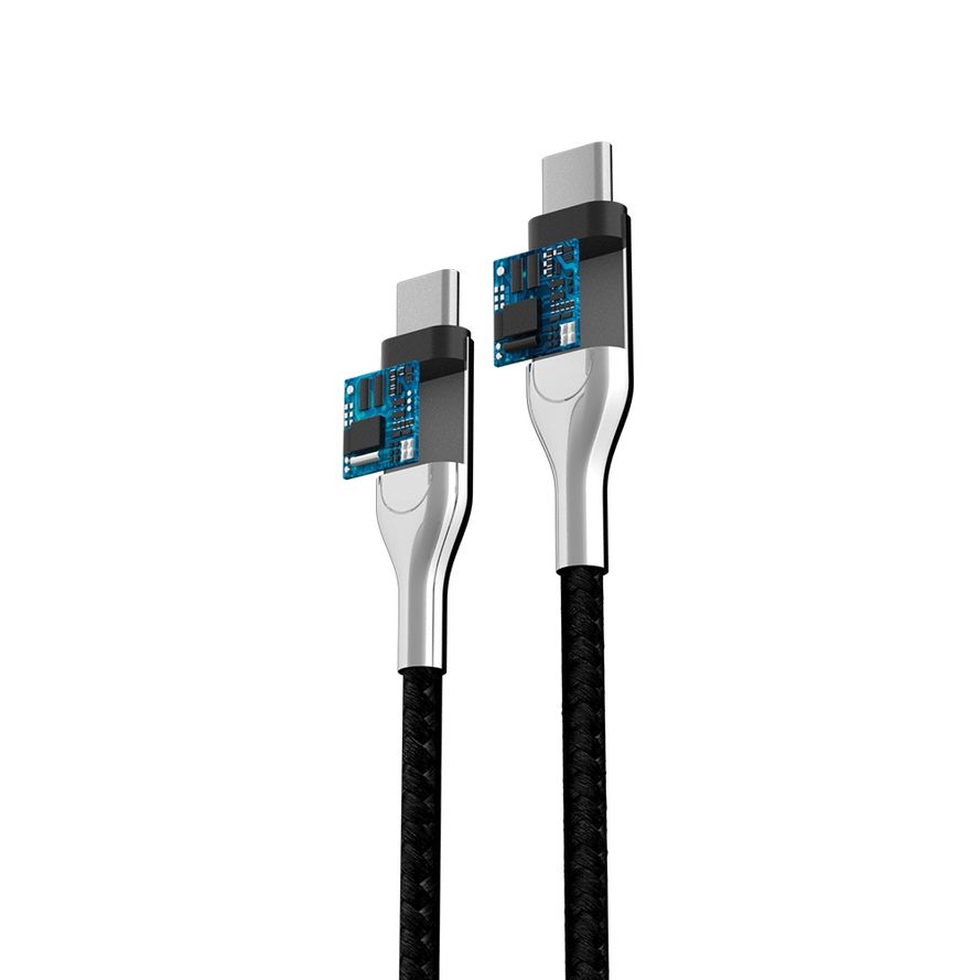Forever Core Ultranopea USB Type-C / USB Type-C, 3A lataus- ja synkronointikaapeli 1,5m, musta